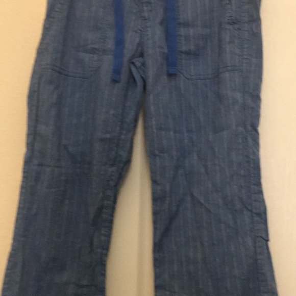 prAna Long Pants Sz 4 Four Pockets Blue Draw String Cotton New - Picture 2 of 8